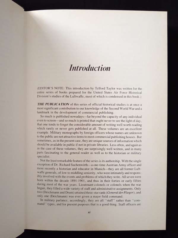 Luftwaffe An analysis by former Luftwaffe generals Edited by Harold Faber
