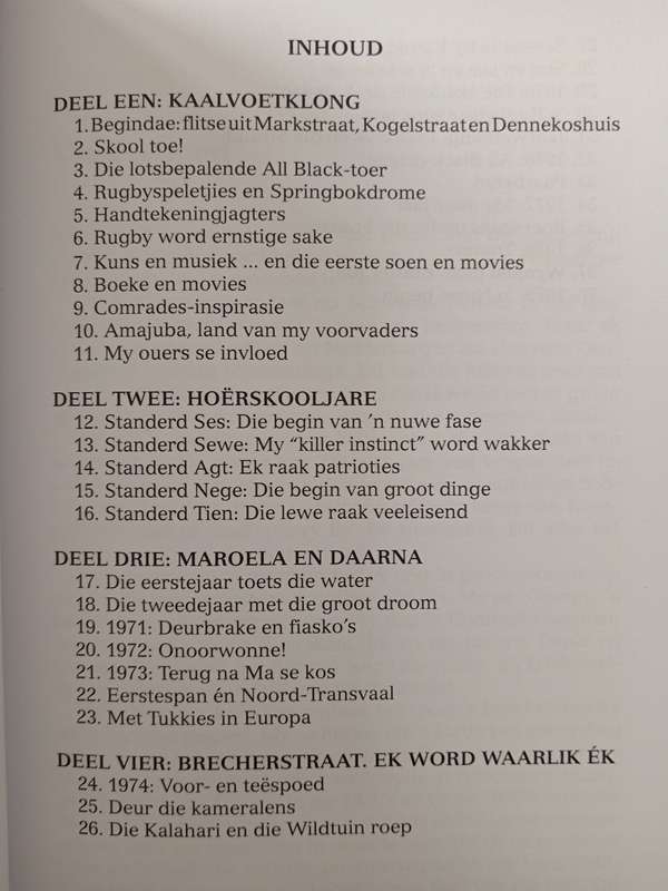 Kaalvoetklong tot rugbytoks by Wynand Claasen