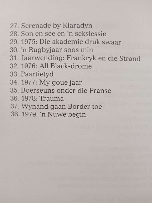 Kaalvoetklong tot rugbytoks by Wynand Claasen