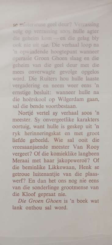 Die Groen Ghoen by P H Nortjé