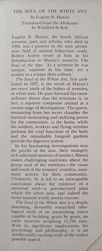 The Soul of the White Ant by Eugéne N Marais