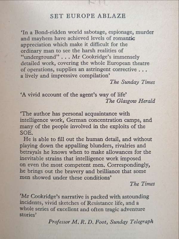 Set Europe Ablaze by E H Cookridge