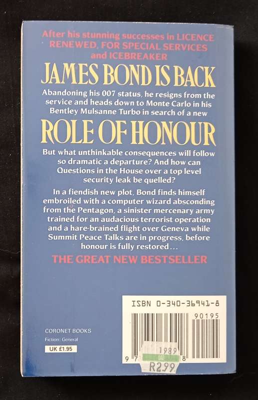 James Bond 007 Role of Honour by John Gardner