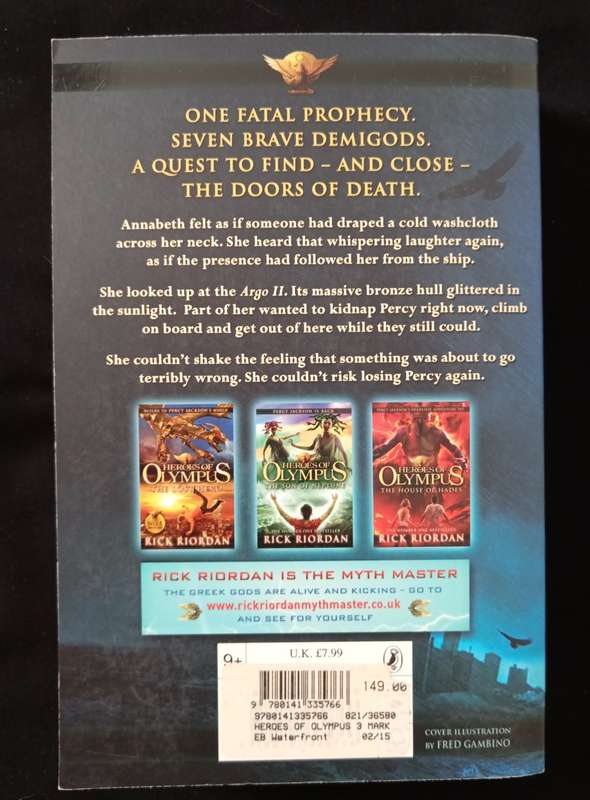 Percy Jackson & Annabeth Return Heroes of Olympus The Mark of Athena by Rick Riordan