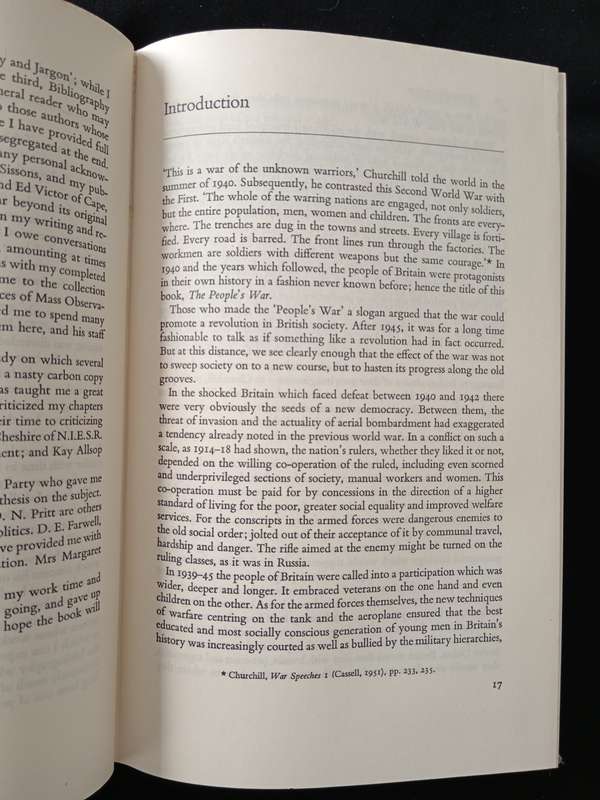 The People`s War Britain 1939-1945 by Angus Calder