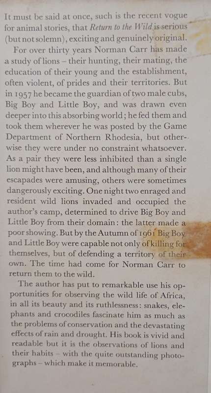 Return to the Wild by Norman Carr
