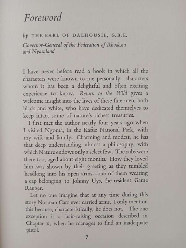 Return to the Wild by Norman Carr