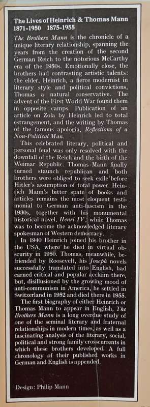 The Brothers Mann by Nigel Hamilton
