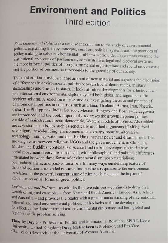 Environment & Politics by Timothy Doyle & Doug McEachern