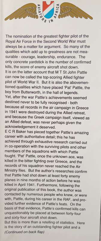 Ace of Aces M St J Pattle by E C R Baker