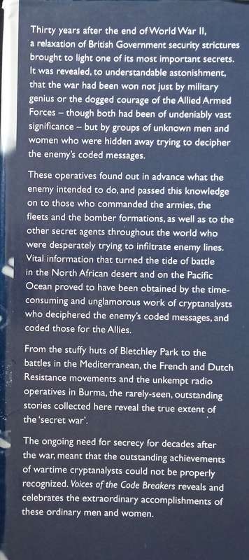 Voices of the Code Breakers by Michael Paterson Foreword by Robert Harris