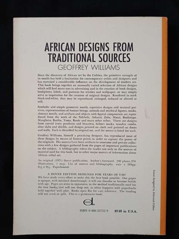 African Designs from Traditional Sources by Geoffrey Williams