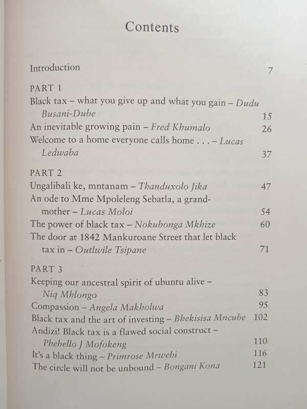 Black Tax Edited by Niq Mhlongo