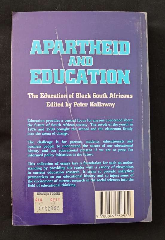 Apartheid & Education Edited by Peter Kallaway