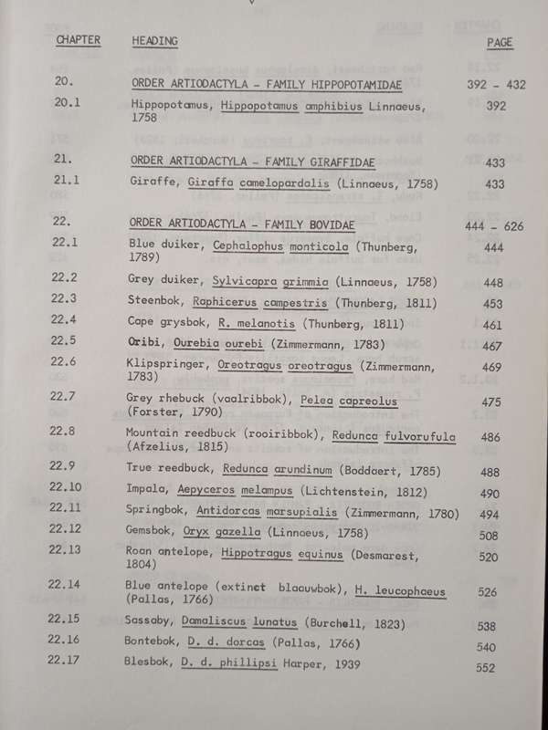 Historical Mammal Incidence in the Cape Province Volume 1 by CJ Skead