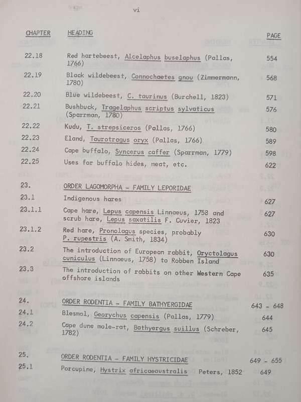 Historical Mammal Incidence in the Cape Province Volume 1 by CJ Skead