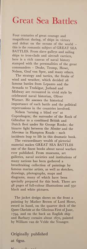 Great Sea Battles by Oliver Warner