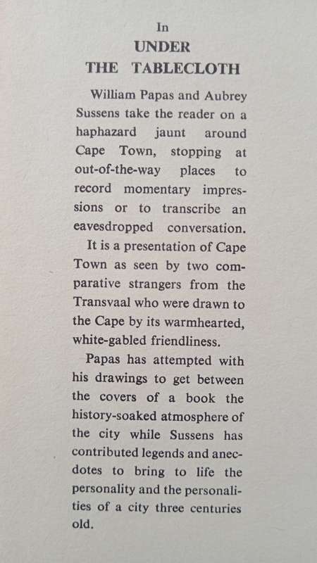 Under The Tablecloth Papas looks at the Peninsula by William Papas & Aubrey Sussens