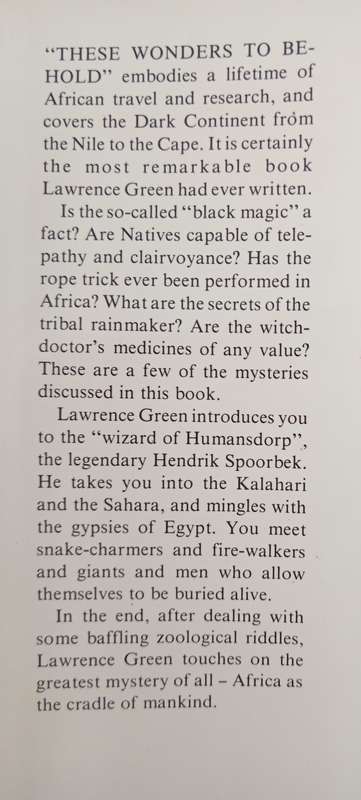 These Wonders to Behold by Lawrence G. Green