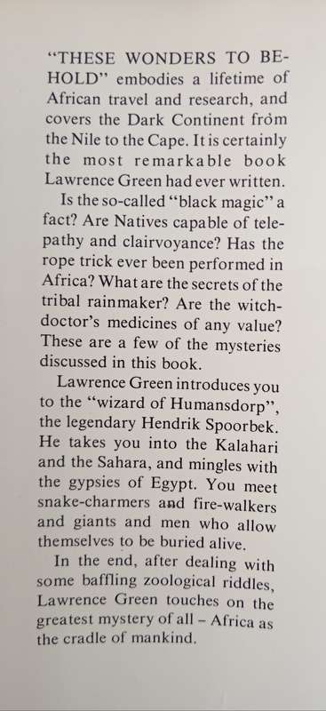 These Wonders to Behold by Lawrence G. Green