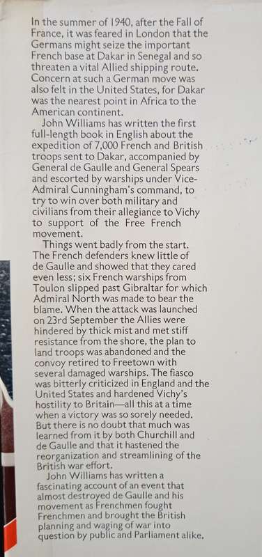 The Guns of Dakar September 1940 by John Williams