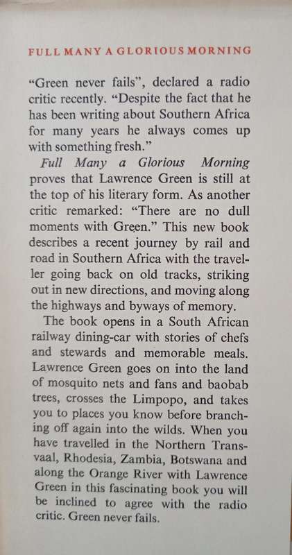 Full Many A Glorious Morning by Lawrence G Green