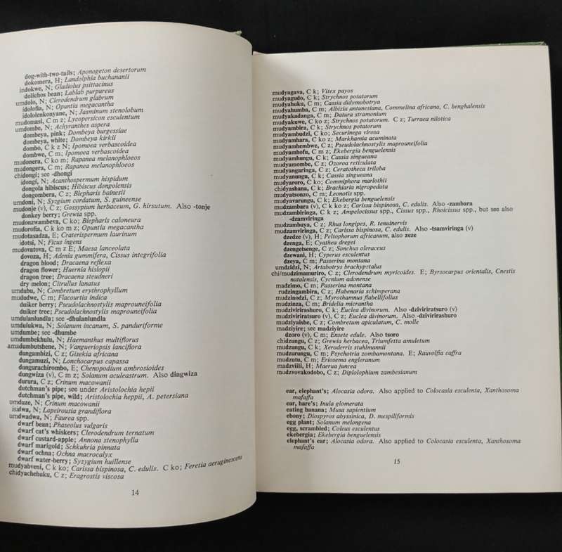 Rhodesian Botanical Dictionary of African & English Plant Names by H Wild