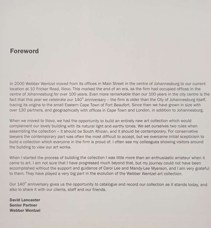 The Webber Wentzel Art Collection Celebrating 140 Years 1868-2008