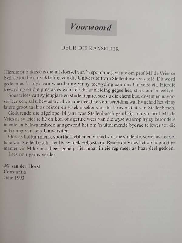 Prof MJ de Vries