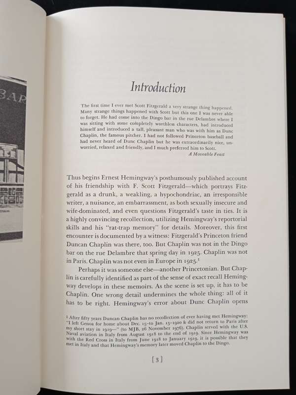 Scott & Ernest The Fitzgerald Hemingway Friendship by Matthew J Bruccoli
