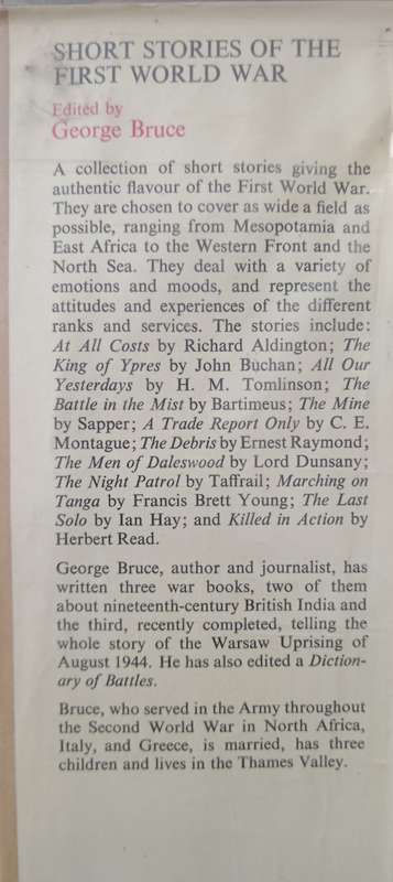 Short Stories of the First World War An anthology edited by George Bruce