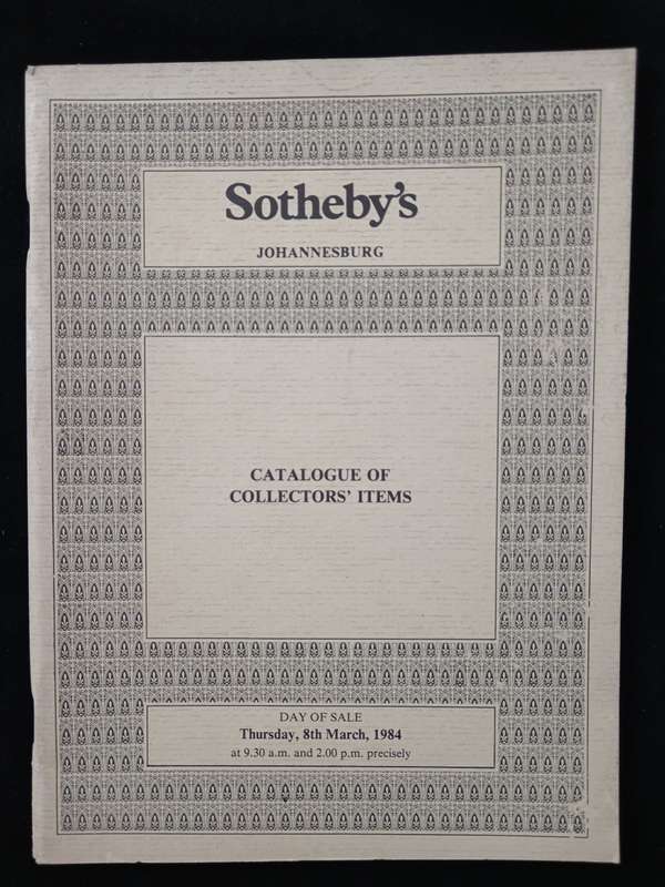 Sotheby`s Johannesburg Catalogue of Collectors` Items