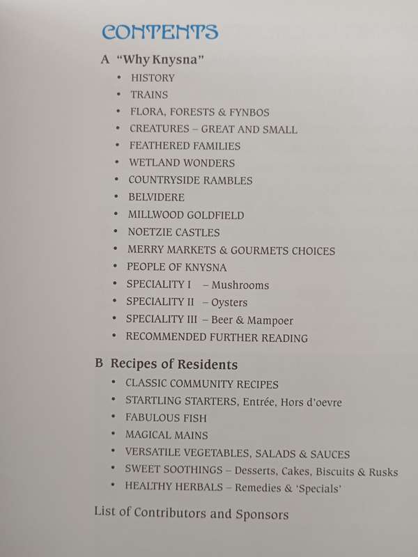 Aromas of Knysna Compiled by Jo Davis