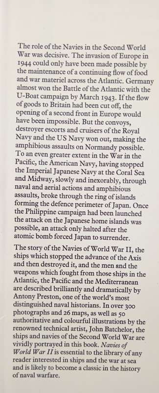An Illustrated History of the Navies of World War II by Anthony Preston