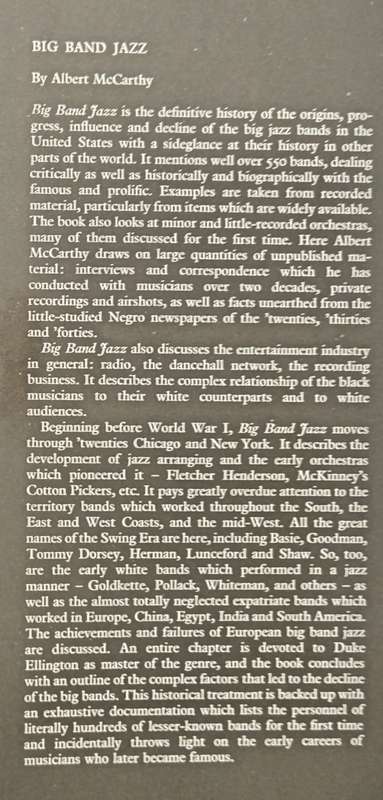 Big Band Jazz by Albert McCarthy