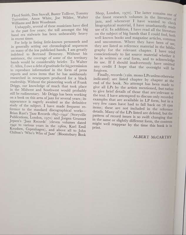 Big Band Jazz by Albert McCarthy