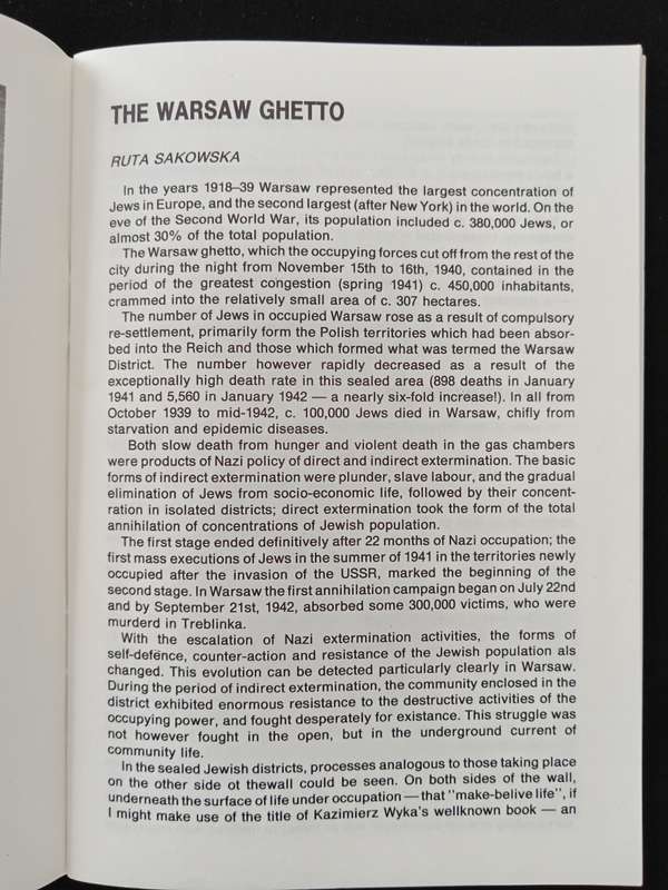 The Warsaw Ghetto 1940-1943 by Ruta Sakowska