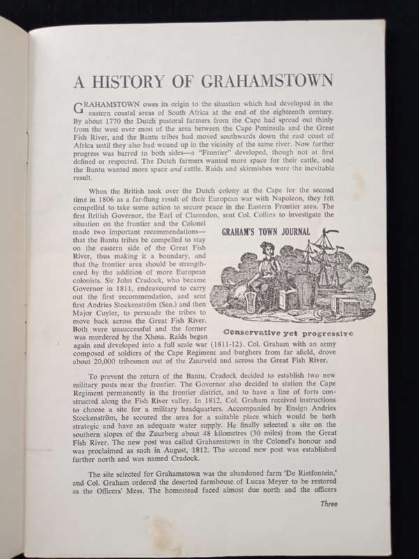 Graham`s Town A History & What to see Compiled by C Sprigg