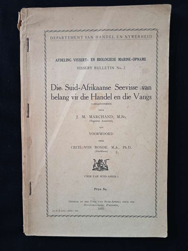 Die Suid-Afrikaanse Seevisse van Belanger vir die Handel & die Vangs by JM Marchand