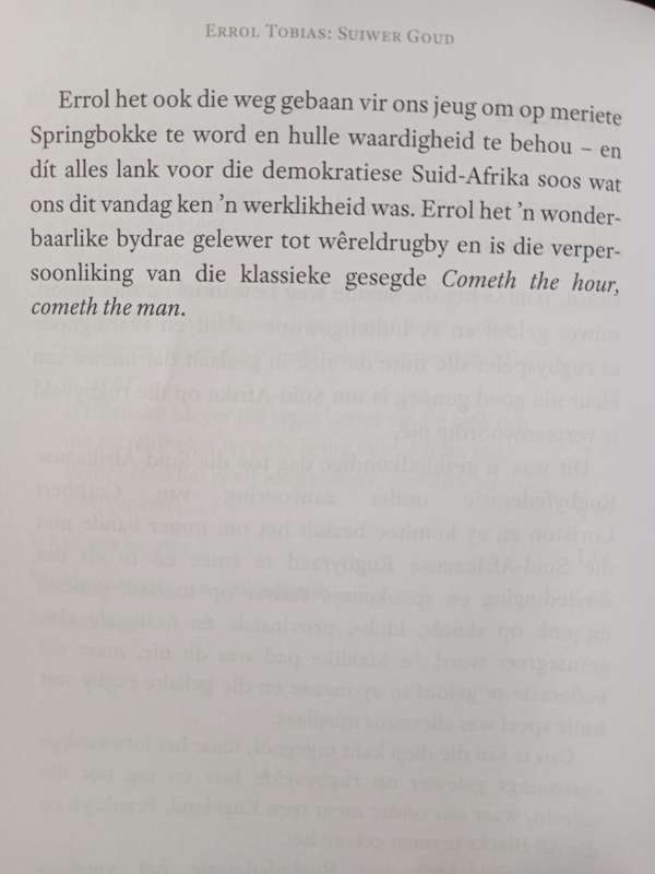 Errol Tobias: Suiwer Goud