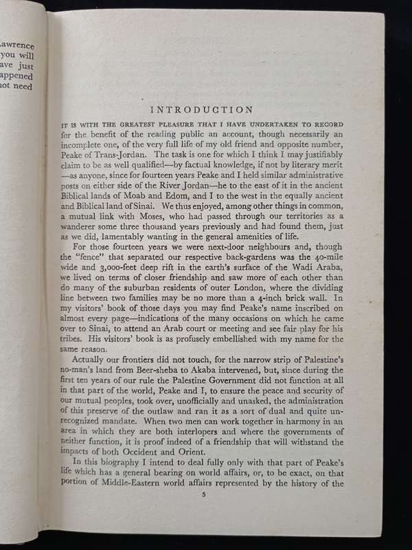 Arab Command The Biography of Lieutenant Colonel FG Peake Pasha by Major CS Jarvis