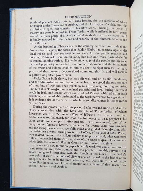Arab Command The Biography of Lieutenant Colonel FG Peake Pasha by Major CS Jarvis