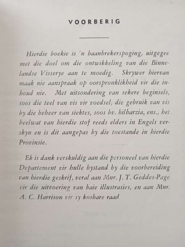 Die Teel van Varswatervis in Suid-Afrika by D Hey