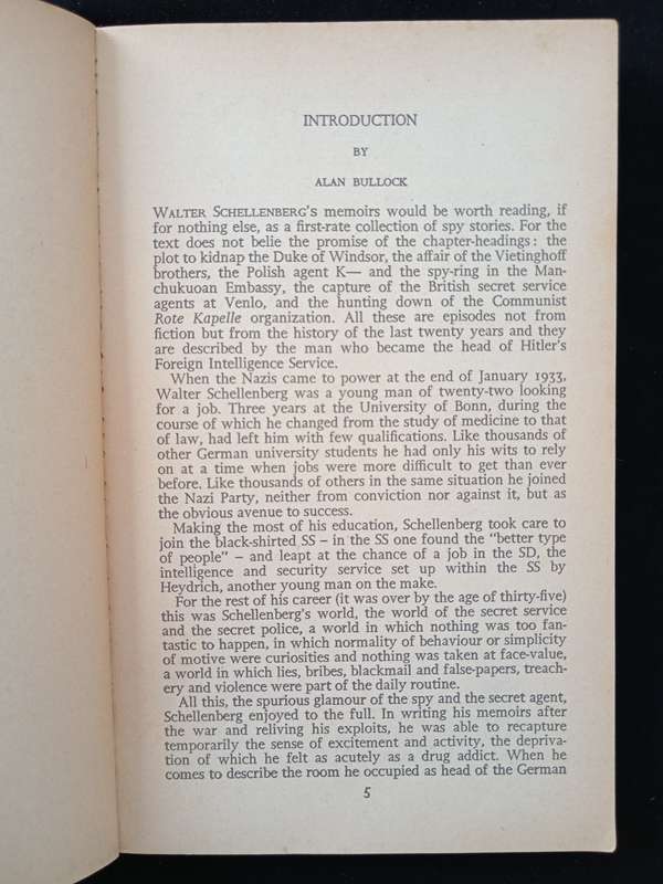 Schellenberg by Walter Schellenberg Edited & translated by Louis Hagen