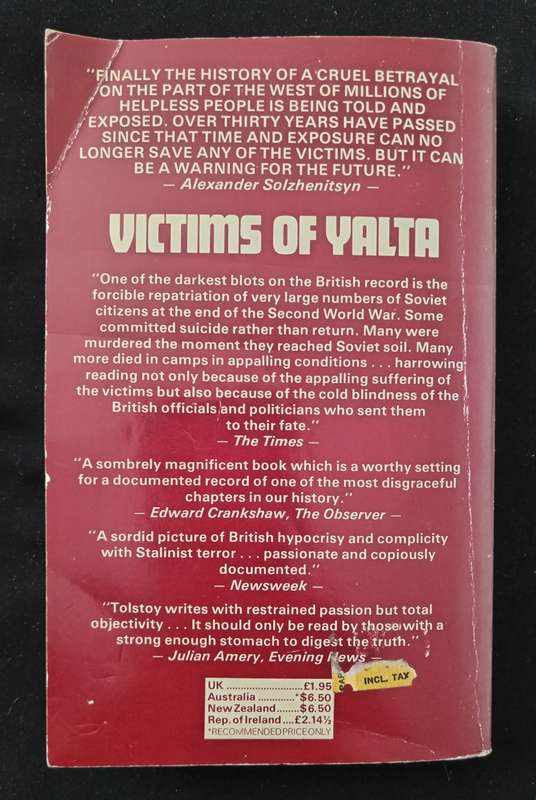 Victims of Yalta by Nikolai Tolstoy