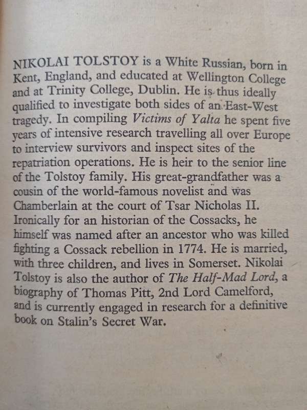 Victims of Yalta by Nikolai Tolstoy