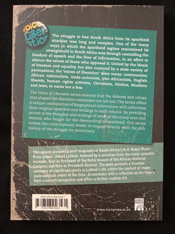 Albert Luthuli Voices of Liberation by Gerald Pillay