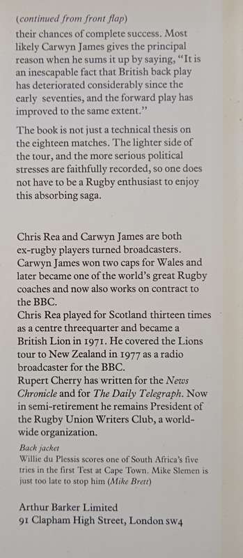 Injured Pride The Lions in South Africa by Carwyn James & Chris Rea