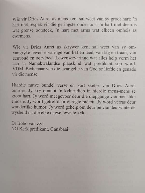 Namakwaland tot Overstrand Gedigte en Sketse by Dries Auret