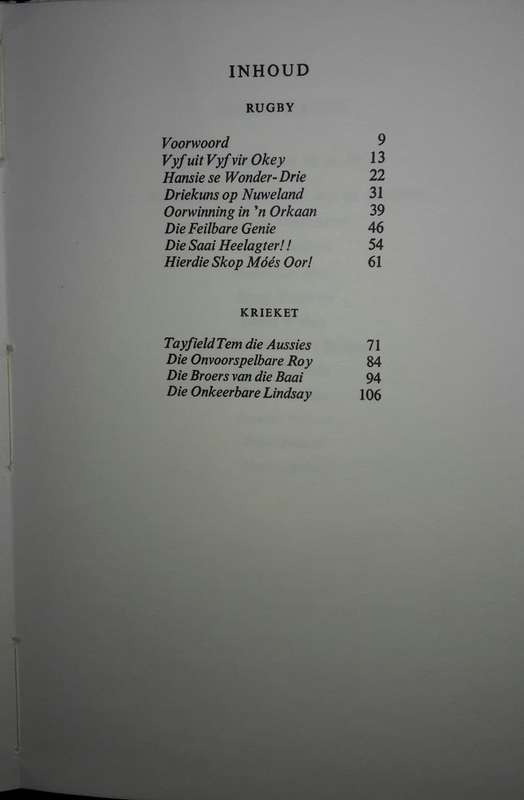 Springbok-Seges In Krieket En Ruby - Chris Greyvenstein